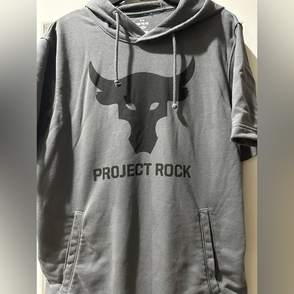 Project Rock Terry Men's Short Sleeve Hoodie - Size Medium - Picture 2 of 7